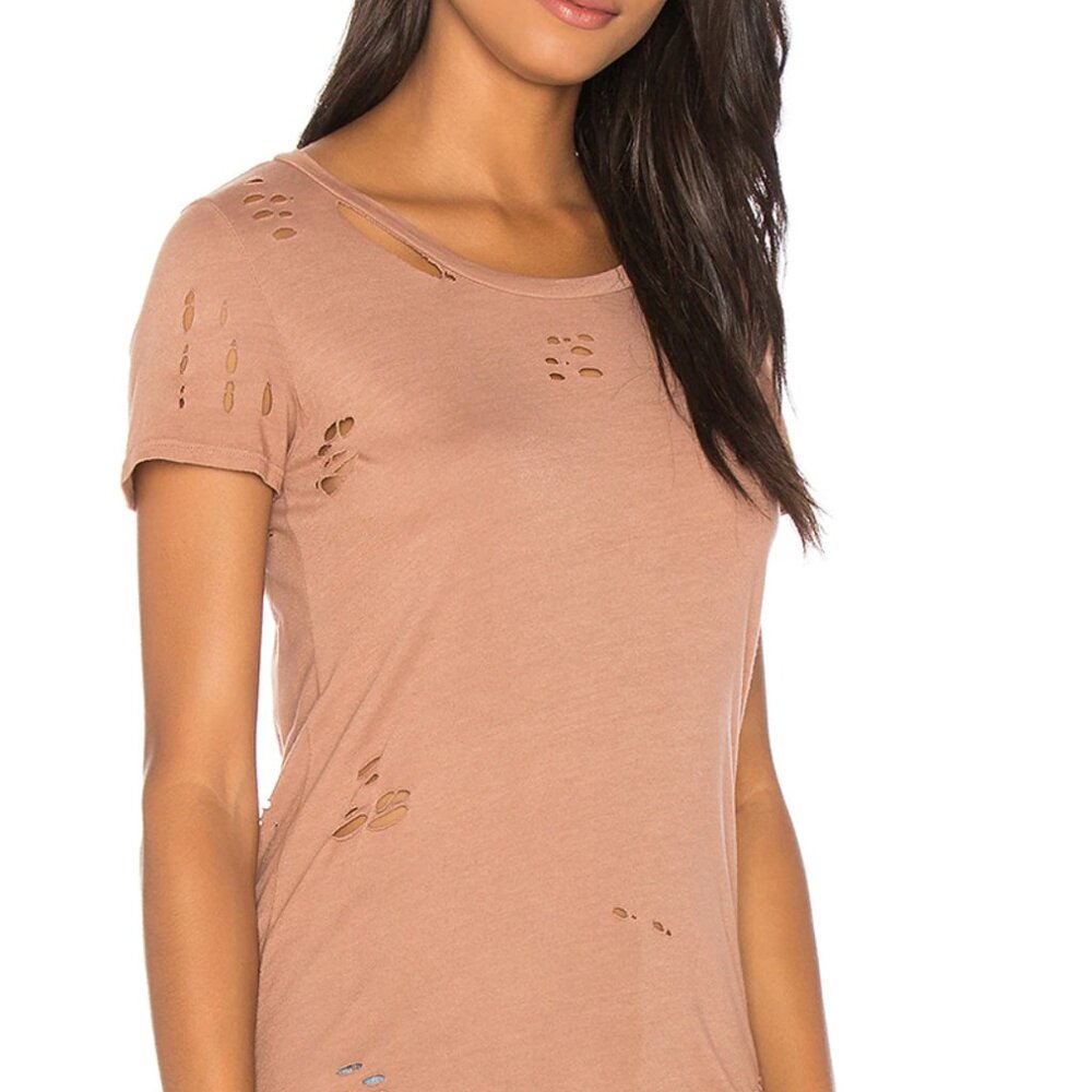 NYTT x REVOLVE - Distressed Cotton Tee, Cocoa. M